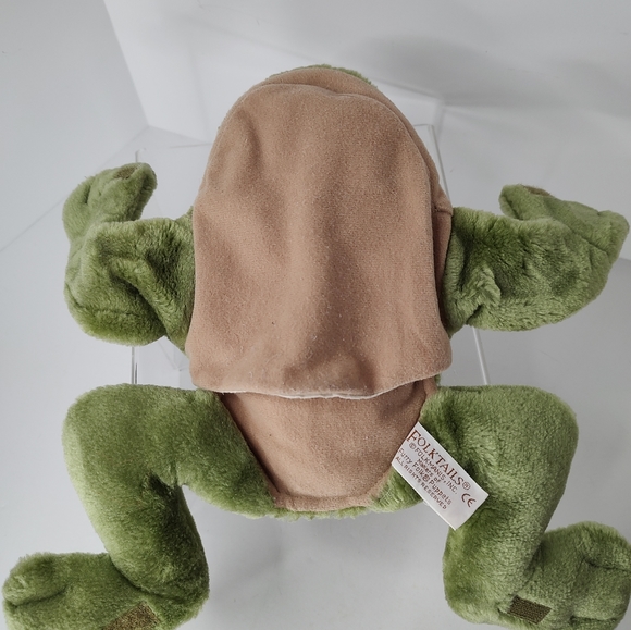 Folkmanis Folktails Plush Green Frog Hand Puppet Lake Pond Nature Stuffed Animal - Picture 4 of 9